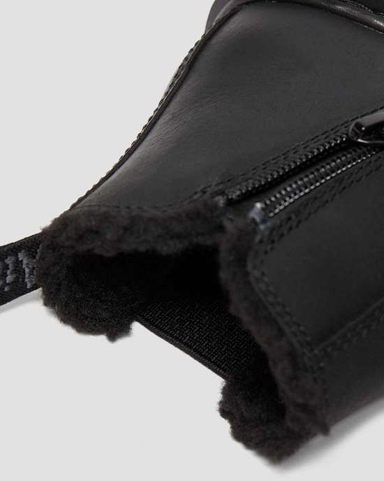 Botas Chelsea Dr. Martens 2976 Faux Fur Lined Niña Negros MX-53762